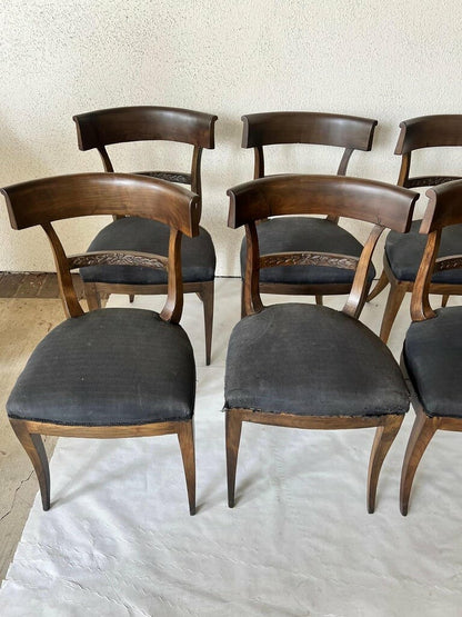 18th Century Italian Klismos Chairs, Set of 10