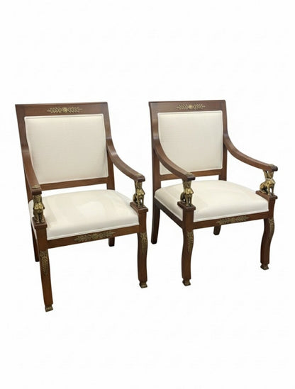 Pair Newly Upholstered Louis XVI Armchairs