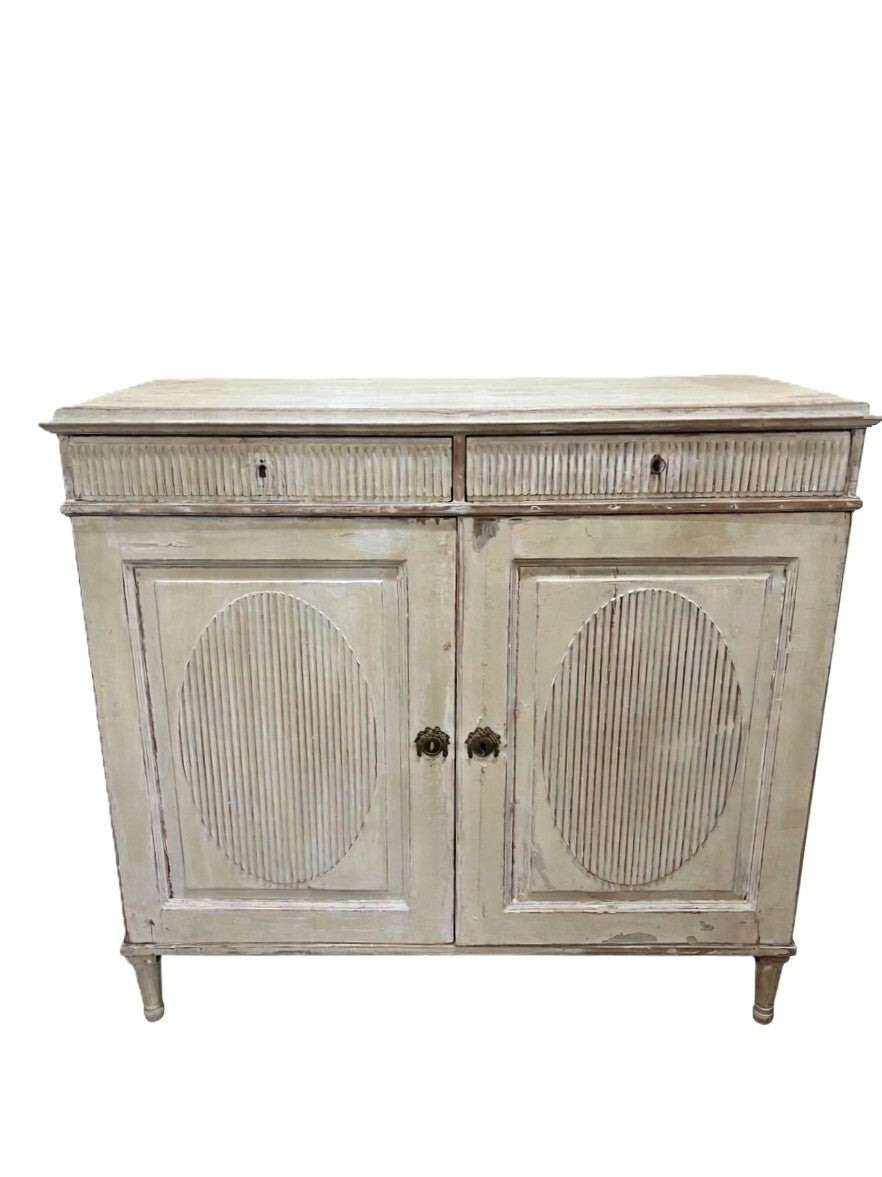 19th Century Gustavian Painted Sideboard Cabinet
