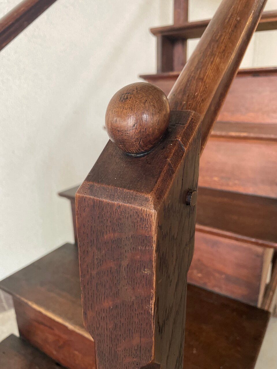 19th Century English Oak Library Steps