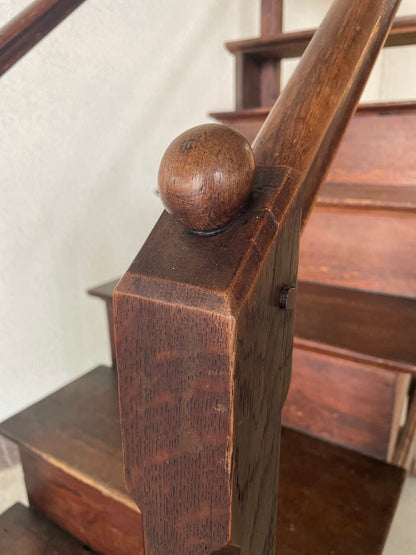 19th Century English Oak Library Steps