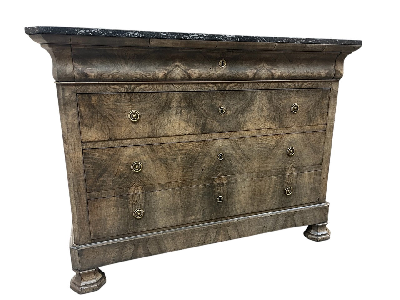 19th Century Louis Philippe 4 Drawer Commode
