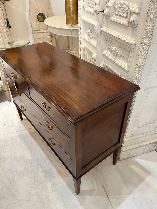 Louis XVI 4 Drawer Chest with Inlaid Accents