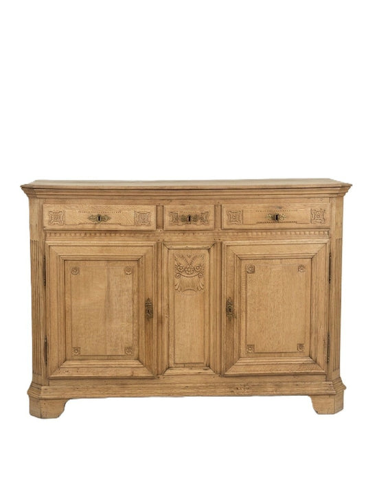 19th Century French Carved Oak Buffet