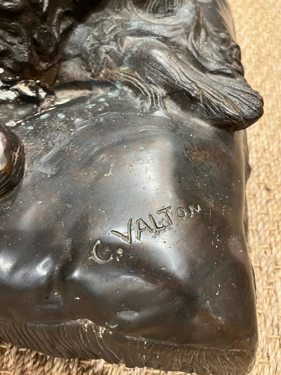 19th C Bronze Cavalier King Charles Spaniels by C. Valton