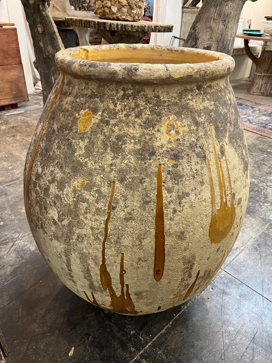 19th Century French Biot Olive Jar