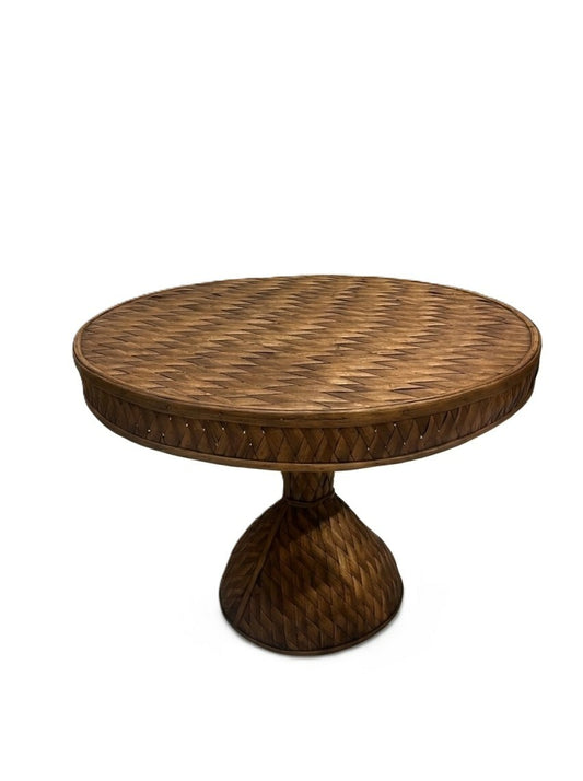 Artisan Made Woven Rattan Table