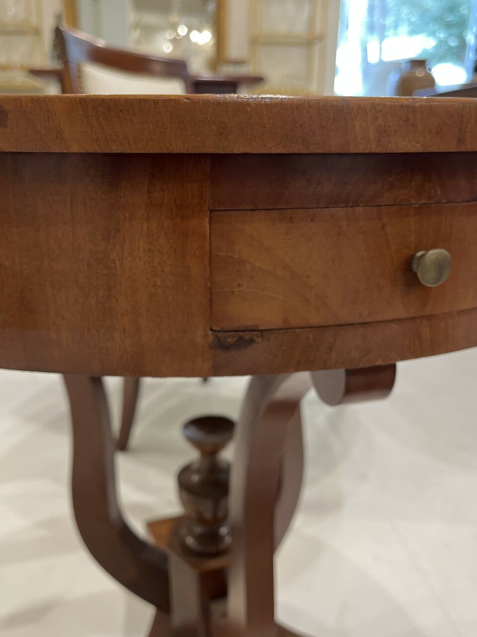 19th Century Biedermeier Style Drum Table