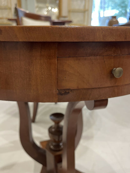 19th Century Biedermeier Style Drum Table