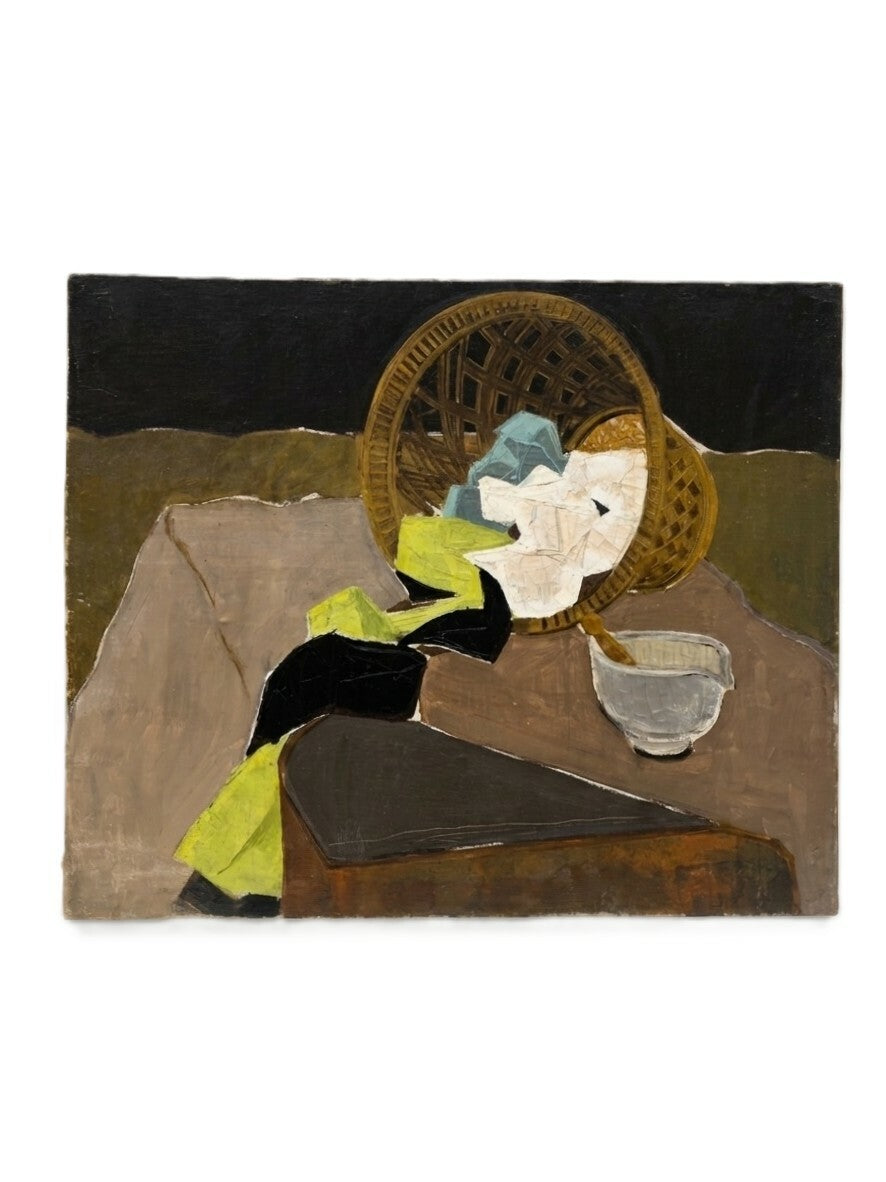 Modernist French Oil on Canvas Still Life