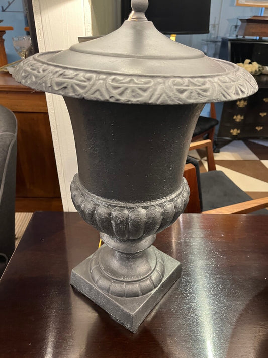 Pair of Vintage Metal Urn Lamps