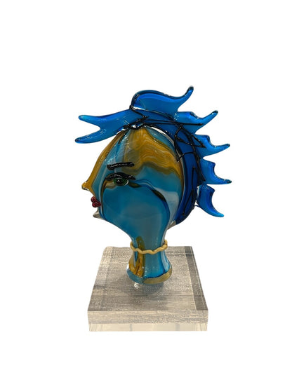 Abstract Murano Sculpture Picasso Style