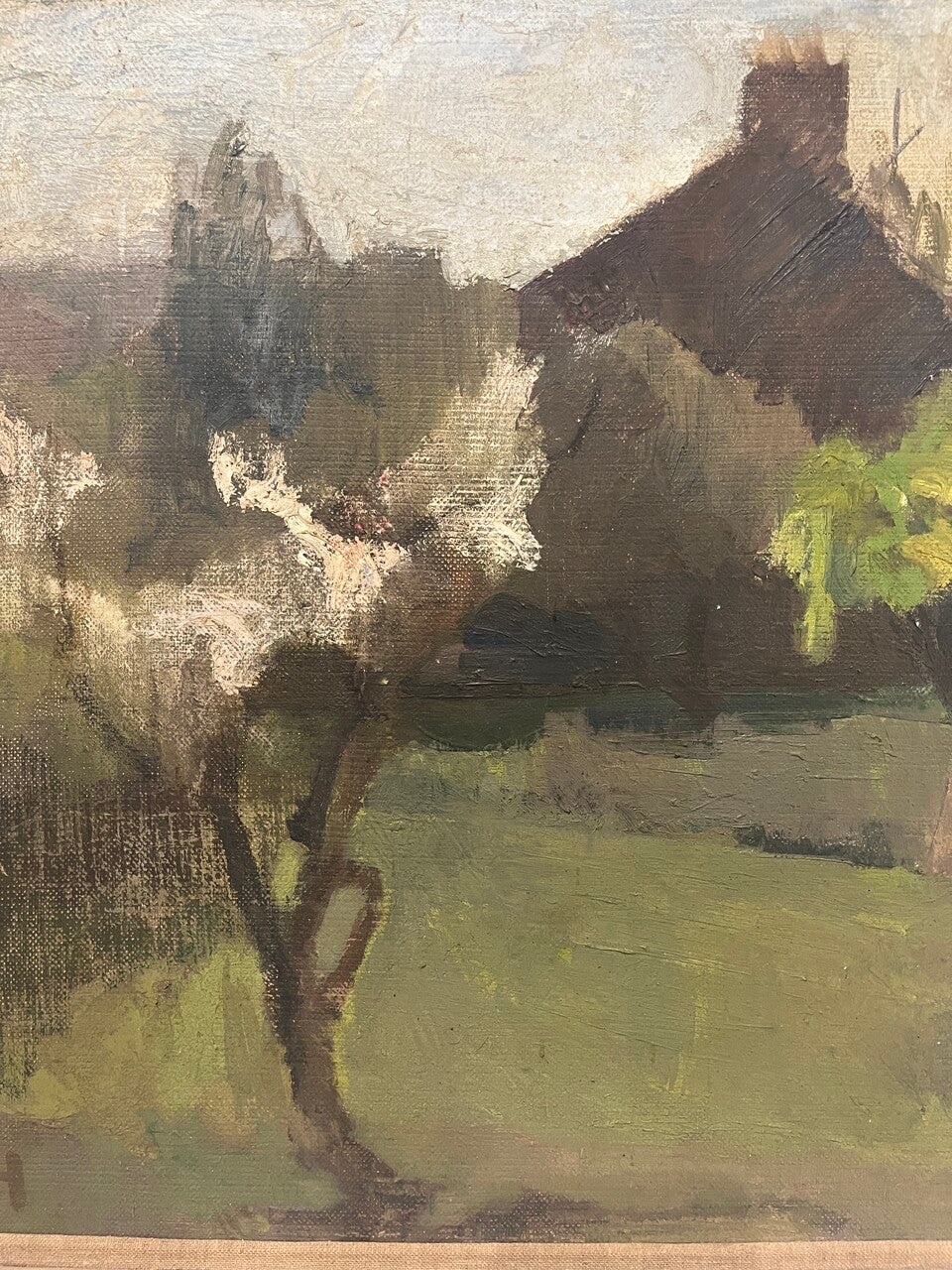 Signed Earl Haig Oil on Canvas "The Garden"