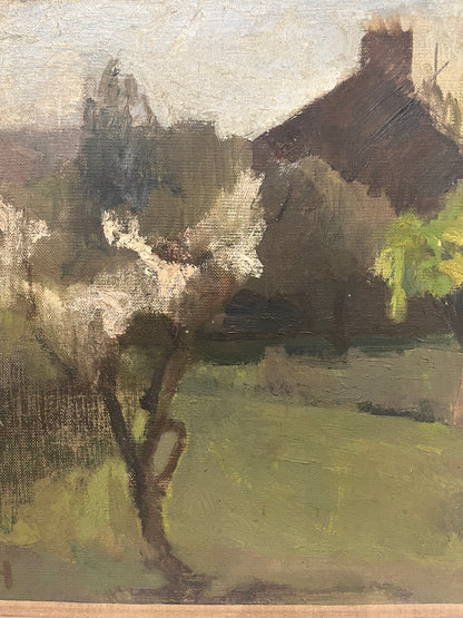 Signed Earl Haig Oil on Canvas "The Garden"