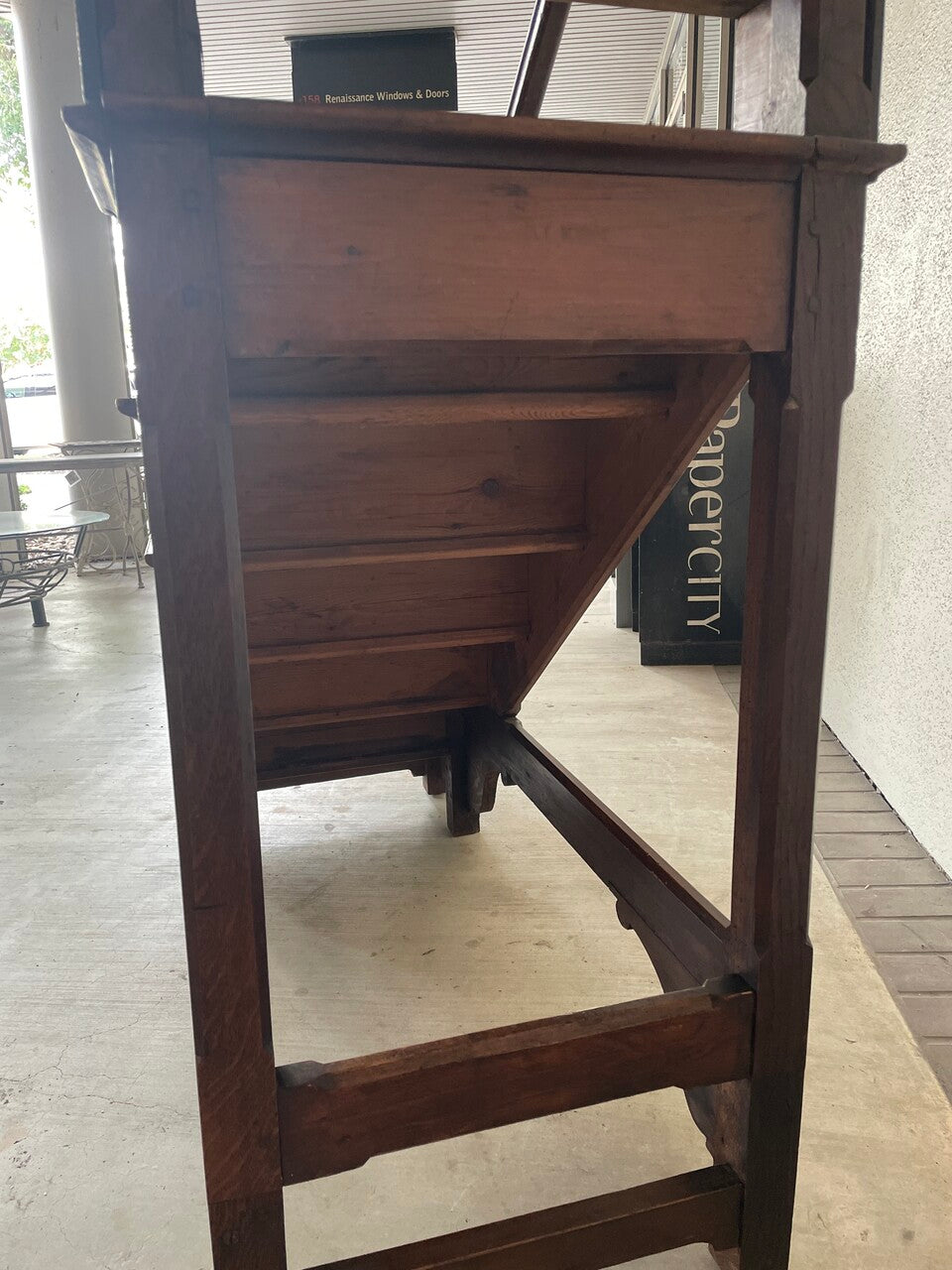 19th Century English Oak Library Steps