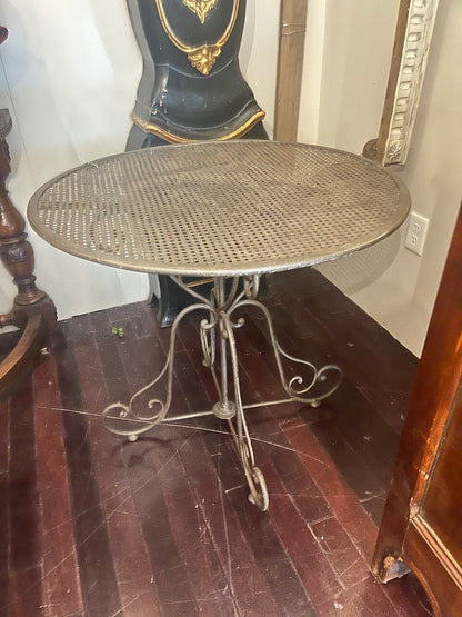 French Napoleon III Period Wrought Iron Garden Table