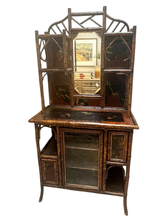 19th Century English Bamboo Etagere