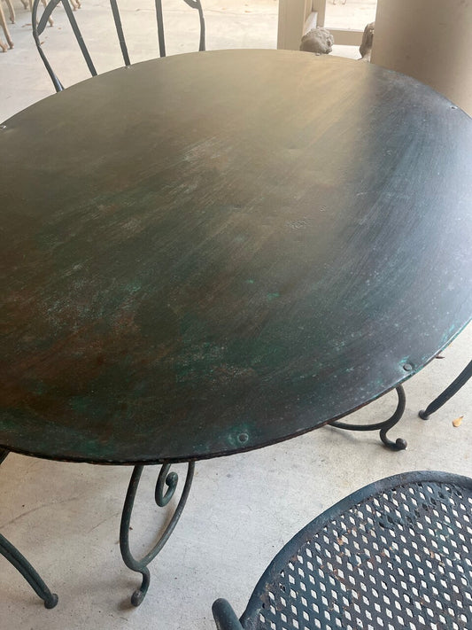 Vintage French Garden Table and 4 Chairs