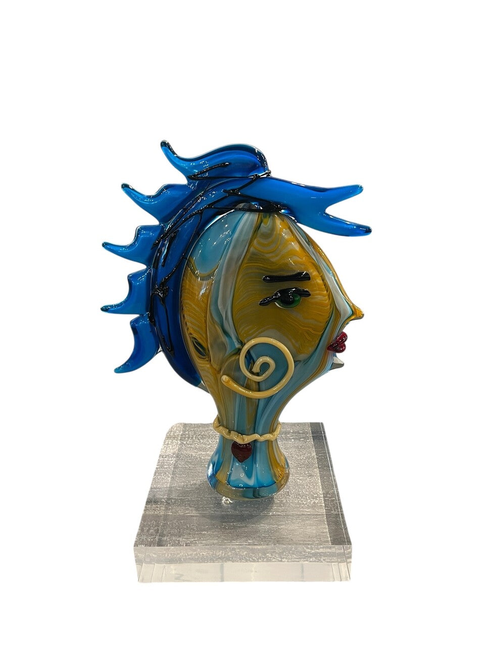 Abstract Murano Sculpture Picasso Style