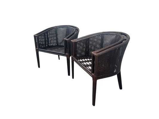 Pair Baker-McGuire Barrel Chairs