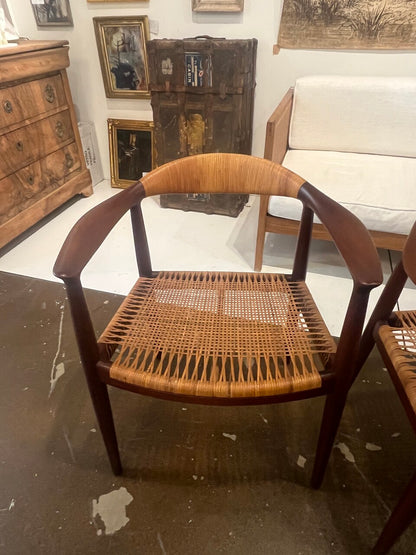 Pair Hans Wegner JH501 "The Chair" "Round Chair"