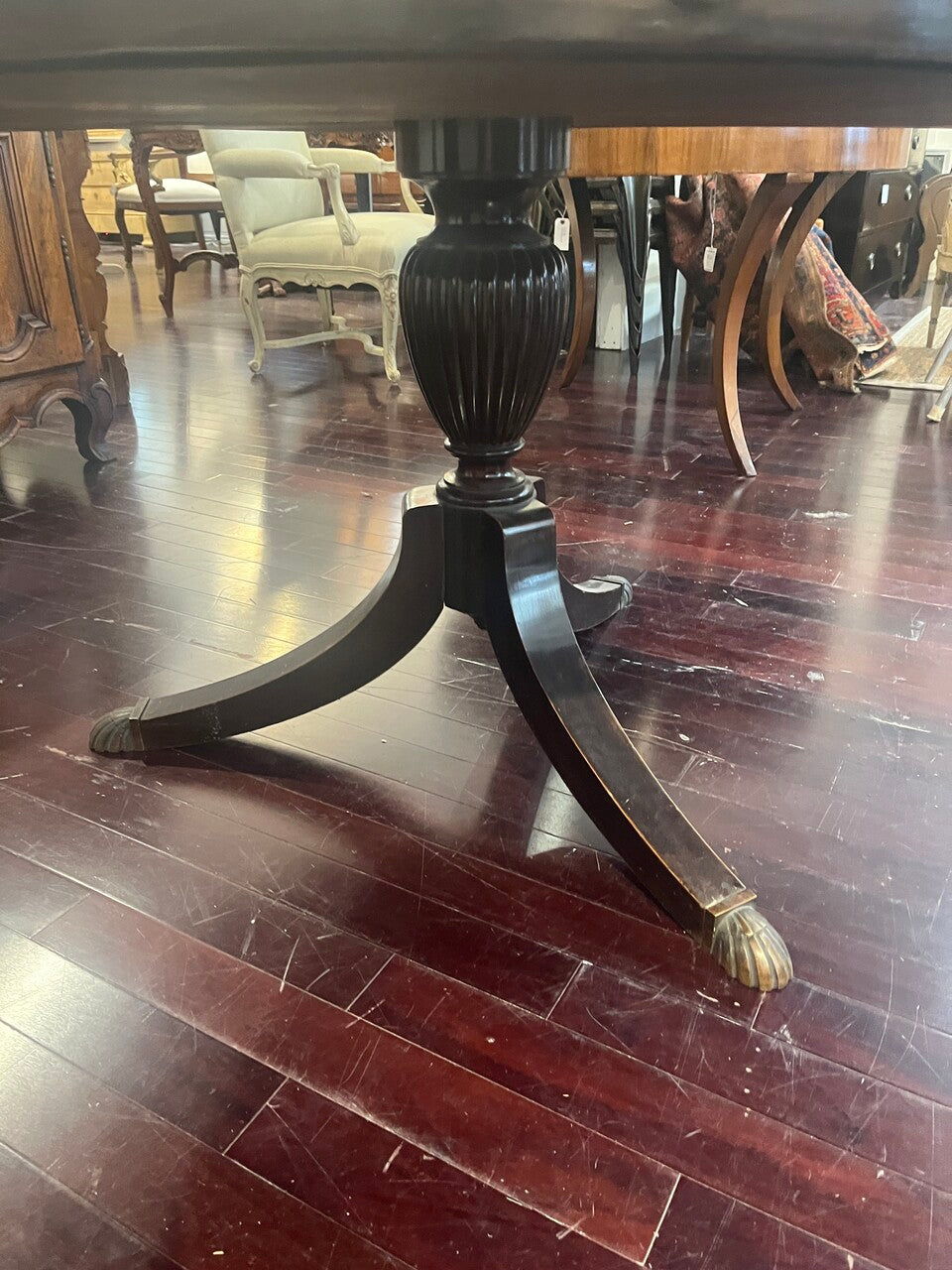 Italian Dining Table with Mahogany Starburst Top