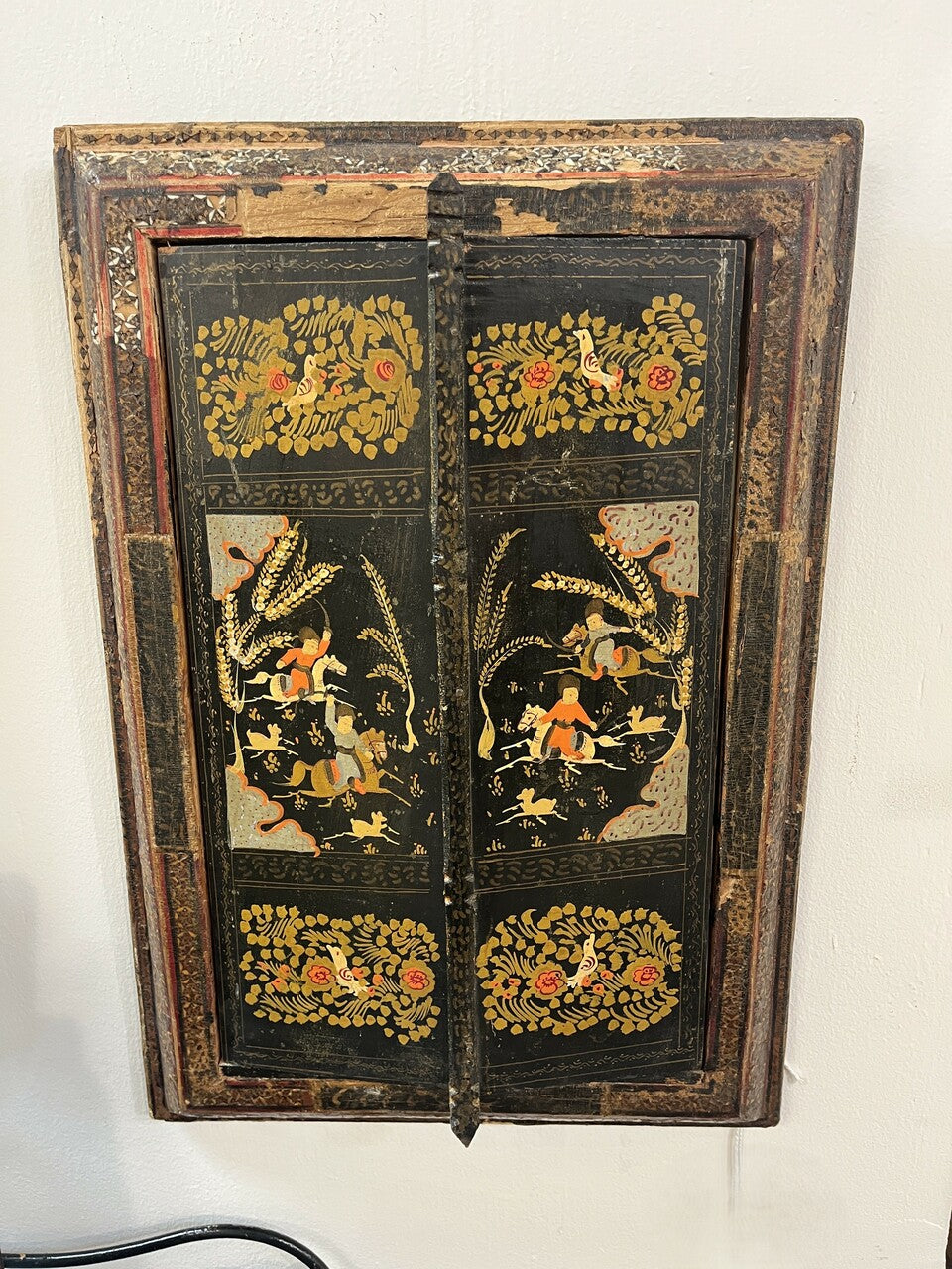 19th Century Persian 2 Door Mirror