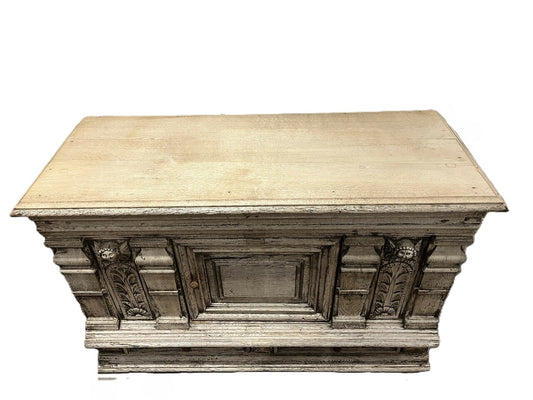 19th Century Bleached Oak French Cabinet Credenza