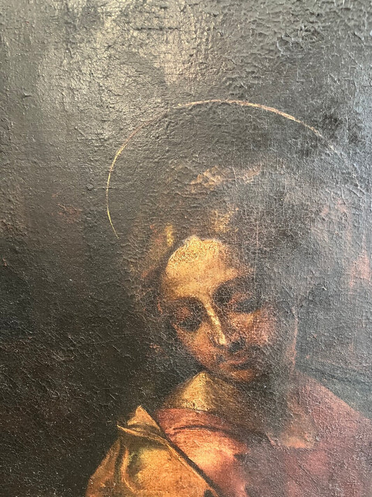 18th Century Oil on Canvas "Madonna with Child"