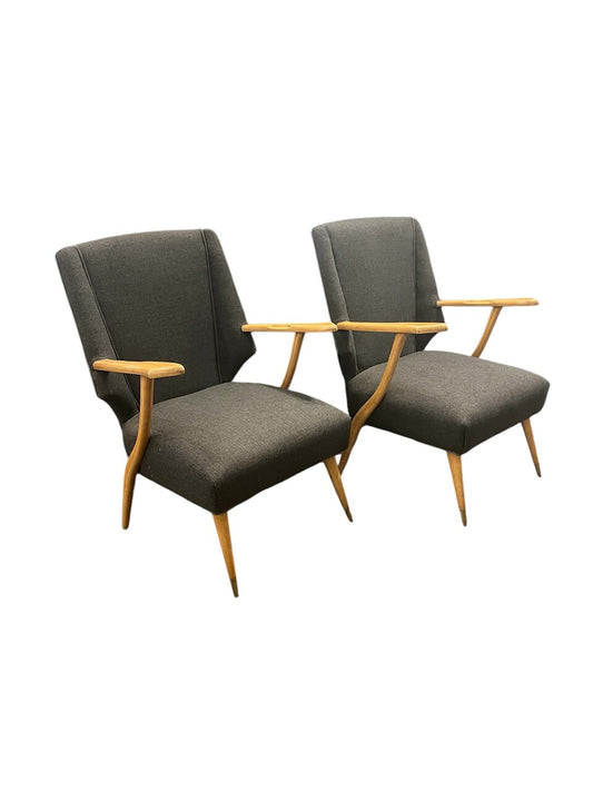 Pair Mid Century Modern Lounge Chairs