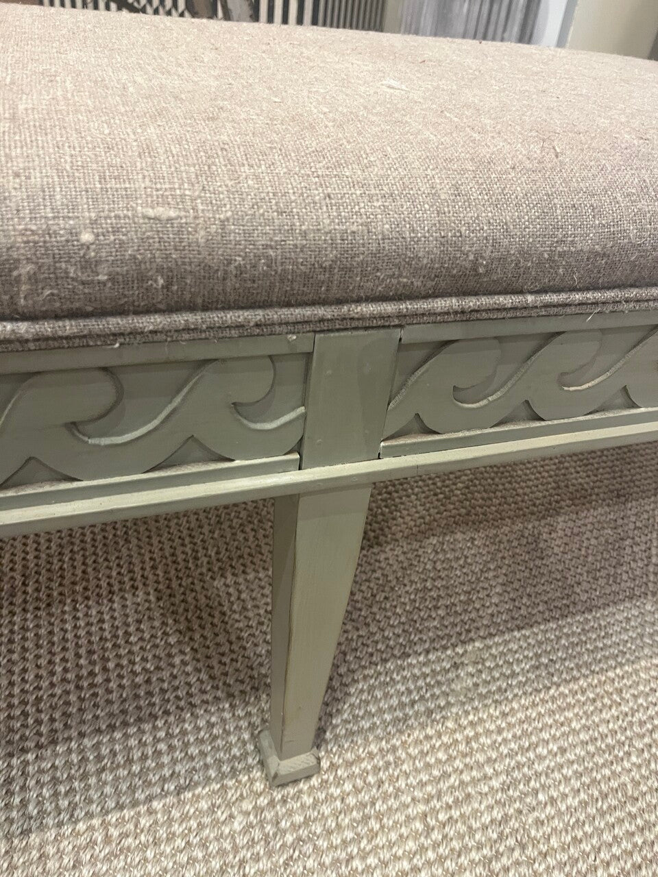 Long Gustavian Style Bench
