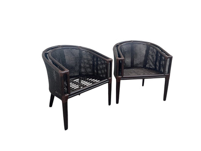 Pair Baker-McGuire Barrel Chairs