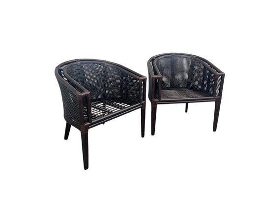 Pair Baker-McGuire Barrel Chairs
