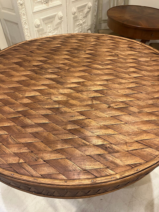 Artisan Made Woven Rattan Table