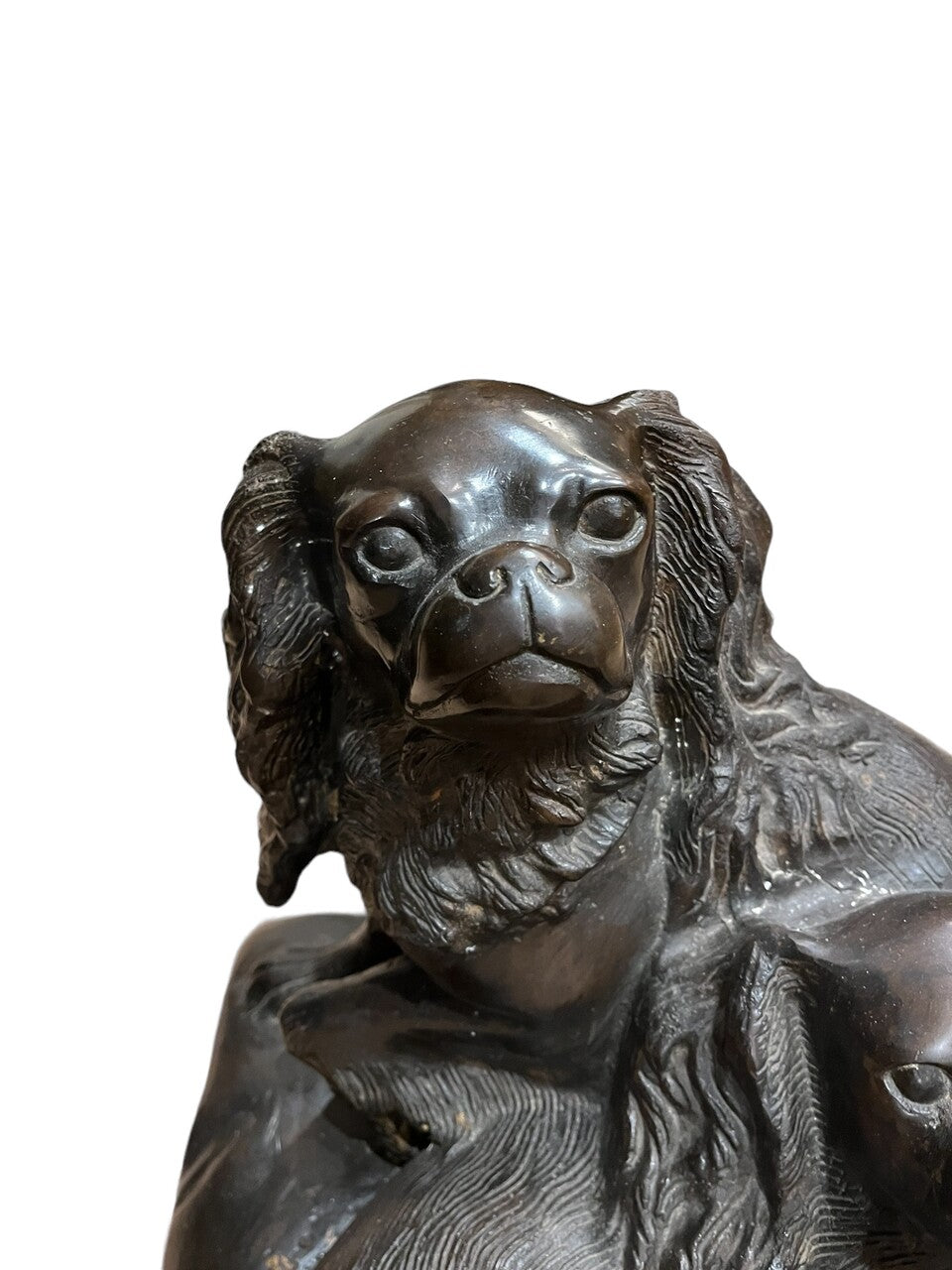 19th C Bronze Cavalier King Charles Spaniels by C. Valton