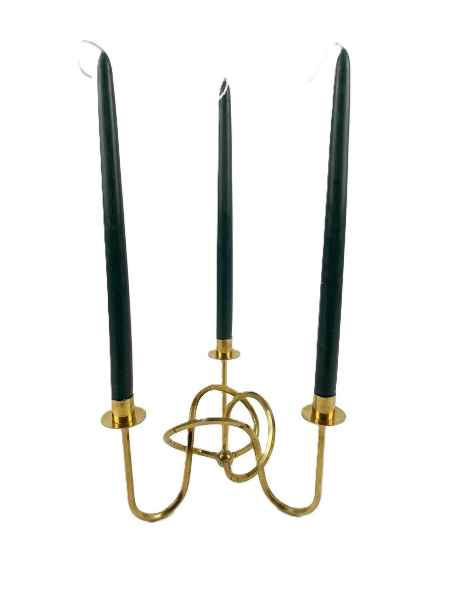 Josef Frank Brass 3 Candle Holder "Vanskapsknuten"