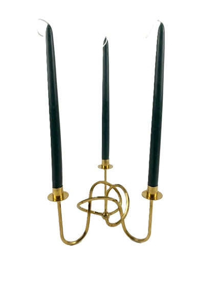 Josef Frank Brass 3 Candle Holder "Vanskapsknuten"