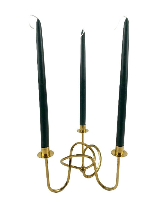 Josef Frank Brass 3 Candle Holder "Vanskapsknuten"