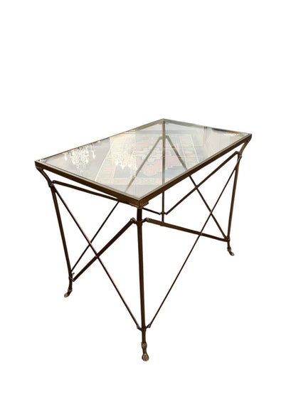 Neoclassical Bronze and Glass Empire style Occasional Table