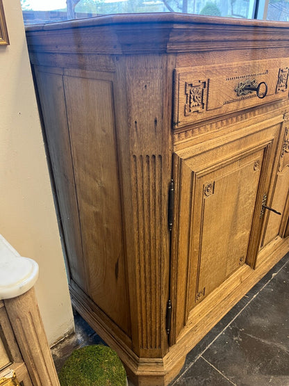 19th Century French Carved Oak Buffet