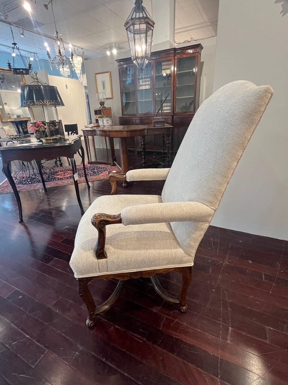 Pair 19th Century Louis XIV Fauteuls Armchairs