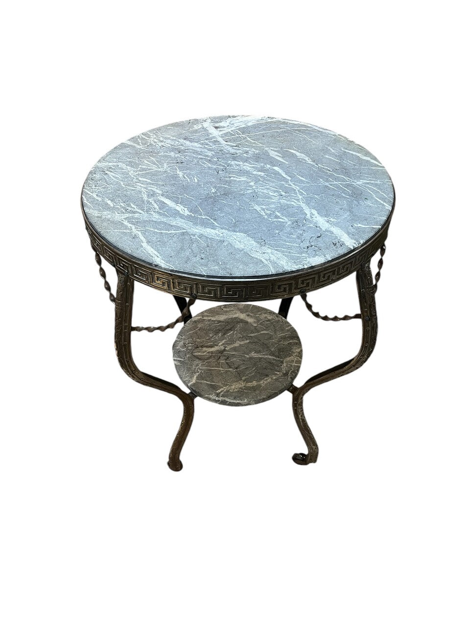 19th Century Italian Marble and Steel Gueridon Table