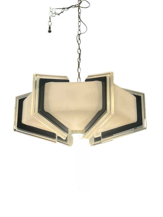 Rare Lucite Mid Century Space Age Chandelier