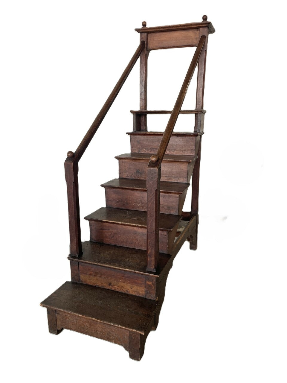 19th Century English Oak Library Steps