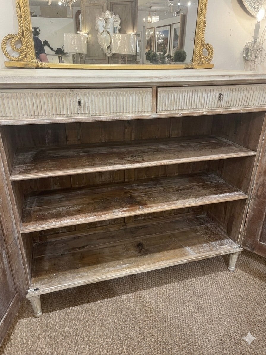 19th Century Gustavian Painted Sideboard Cabinet