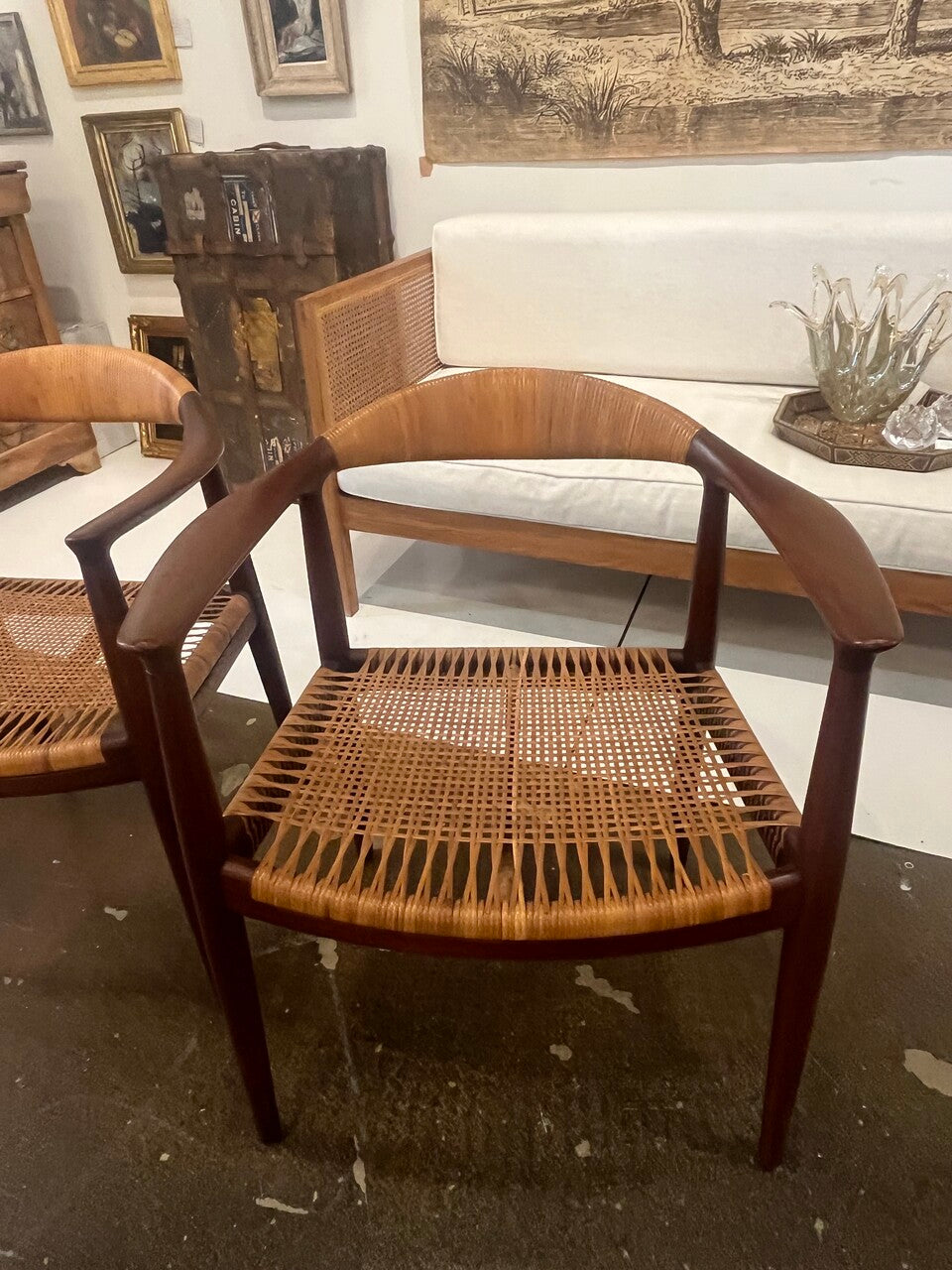 Pair Hans Wegner JH501 "The Chair" "Round Chair"
