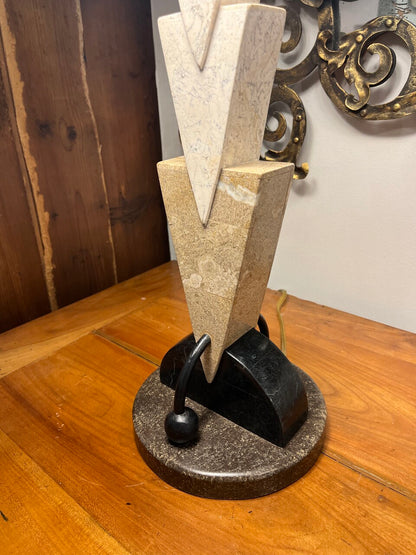 Pair Post Modern Memphis Style Table Lamps