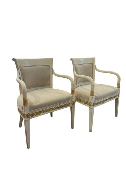 Pair of Italian Neoclassical Armchairs