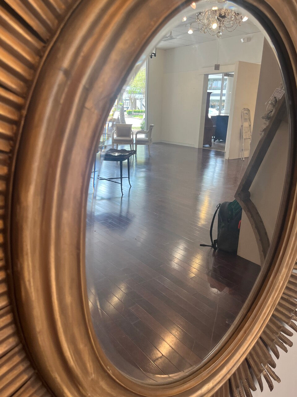 Large Italian Gilt Metal Sunburst Mirror