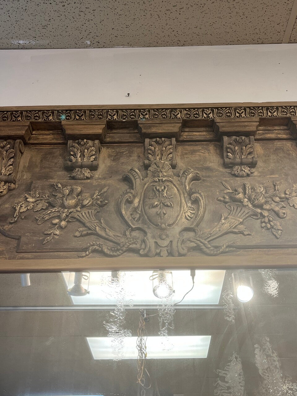 Large 18th Century Antique French Trumeau Mirror